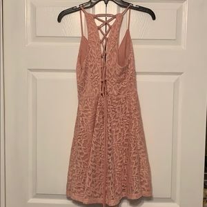 Pink lace dress